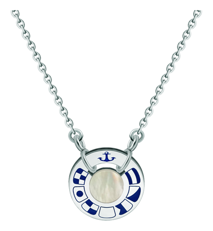 Anhänger aus Silber, Stahl und Perlmutt "Nautische Flaggen" (Nacre)Ref. Code: CO1847Personalisierter Radanhänger mit nautischen Flaggen, die Ihren Namen darstellen, aus Sterlingsilber geschnitzt und einfarbig einbrennlackiert, mit Perlmutt in der Mitte.Gr&ouml;&szlig;e: 20x20mm.