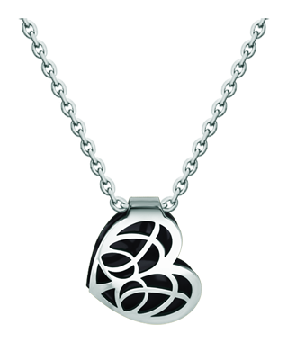 Pendentif en argent "Coeur Art Nouveau" (Noir)Referencia: CO1895Pendentif en forme de cœur ajouré Art Nouveau en argent sterling émaillé.Medida: 17x19mm.