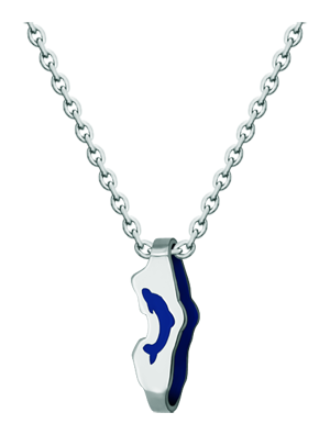 Pendentif en argent "Dauphin"Referencia: CO1902Pendentif en argent sterling en forme de dauphin émaillé et ajouré.Medida: 7x21mm.