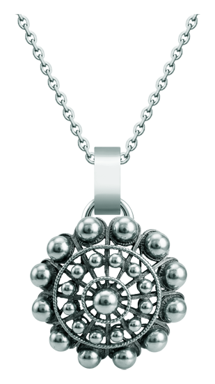 Pendentif bouton Charro argent 30mmReferencia: CO1933Pendentif Salamanca Charro Button plaqué en argent sterling.Medida: 30x30mm.