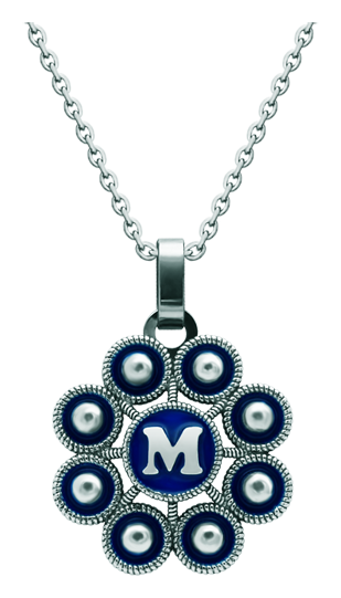 Pendentif en argent "Bouton Charro personnalisé avec initiale" (Bleu)Referencia: CO1958Pendentif en argent sterling et acier inoxydable poli lisse, personnalisé avec votre initiale émaillée au four.Medida: 29x29mm.