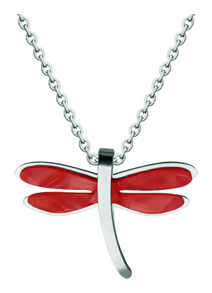 Pendentif libellule Art déco en acier et nacre (Rouge)Referencia: CO1962Pendentif en acier poli lisse et cellulose de nacre.Pièces de musée inspirées des œuvres les plus représentatives des mouvements Art nouveau et Art déco, et du modernisme de la fin du XIXe siècle et du début du XXe siècle.Medida: 34x26mm.