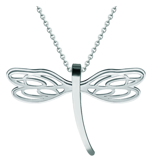 Colgante de Libélula Art Nouveau de aceroReferencia: CO1963Colgante fabricado en acero pulido suave al tacto.Piezas de museo inspiradas en las obras mas representativas del movimiento Art Nouveau y Art Déco, y del modernismo de finales del siglo XIX y principios del siglo XX.Medida: 60x40mm.