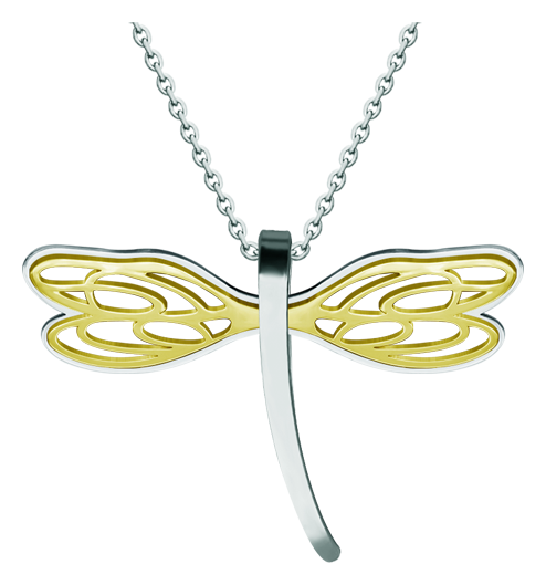 Colgante de Libélula Art Nouveau chapada en oroReferencia: CO1966Colgante fabricado en acero pulido suave al tacto y chapado en oro.Piezas de museo inspiradas en las obras mas representativas del movimiento Art Nouveau y Art Déco, y del modernismo de finales del siglo XIX y principios del siglo XX.Medida: 60x40mm.