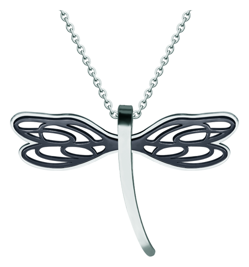 Pendentif libellule Art Nouveau plaqué ruthéniumReferencia: CO1967Pendentif en acier poli, lisse au toucher et plaqué ruthénium.Pièces de musée inspirées des œuvres les plus représentatives des mouvements Art nouveau et Art déco, et du modernisme de la fin du XIXe siècle et du début du XXe siècle.Medida: 60x40mm.