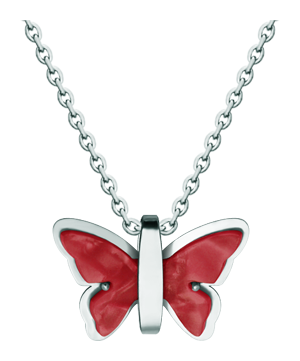 Pendentif papillon Art déco en acier et nacre (Rouge)Referencia: CO1970Pendentif en acier poli lisse et cellulose de nacre.Pièces de musée inspirées des œuvres les plus représentatives des mouvements Art nouveau et Art déco, et du modernisme de la fin du XIXe siècle et du début du XXe siècle.Medida: 26x18mm.