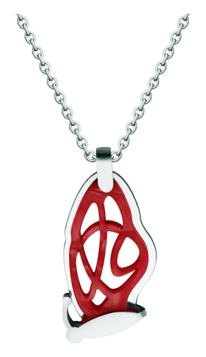 Pendentif papillon Art Nouveau en acier et nacre (Rouge)Referencia: CO1971Pendentif en acier poli lisse et cellulose de nacre.Pièces de musée inspirées des œuvres les plus représentatives des mouvements Art nouveau et Art déco, et du modernisme de la fin du XIXe siècle et du début du XXe siècle.Medida: 18x37mm.