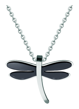 Art Deco dragonfly pendant in steel and rutheniumRef. code: CO1977Pendant made of polished steel smooth to the touch and plated in ruthenium.Museum pieces inspired by the most representative works of the Art Nouveau and Art Deco movements, and the modernism of the late nineteenth and early twentieth centuries.Size: 34x26mm.