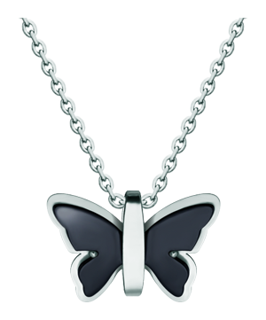 Pendentif papillon Art déco en acier et ruthéniumReferencia: CO1982Pendentif en acier inoxydable poli, lisse au toucher et plaqué ruthénium.Pièces de musée inspirées des œuvres les plus représentatives des mouvements Art nouveau et Art déco, et du modernisme de la fin du XIXe siècle et du début du XXe siècle.Medida: 26x18mm.