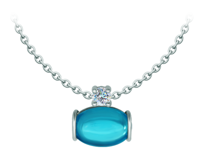Pendentif en argent avec moissanite et verre coloré ovale (Bleu)Referencia: CO1993Pendentif en argent sterling avec un cabochon de cristal coloré de 16x12mm et une moissanite taillée en brillant de 5mm.La moissanite est une pierre précieuse créée en laboratoire qui a gagné une place spéciale dans la joaillerie en raison de sa beauté et de ses qualités uniques. Elle éblouit par son éclat semblable à celui d'un diamant et par sa grande résistance (9,25 sur l'échelle de Mohs).Découverte à l'origine dans une météorite à la fin du 19e siècle, cette origine 