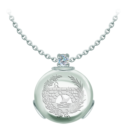 Silver pendant with Road Engineer coat of arms engraved in rock crystal and moissaniteRef. code: CO2003Pendant made of sterling silver with a cabochon of colored glass of 25x25mm, with the anagram of the Colegio Oficial de Ingeniero de Caminos, Canales y Puertos engraved on the back of the crystal and a 5mm brilliant cut moissanite set.Moissanite is a precious gemstone created in a laboratory that has earned a special place in jewelry for its beauty and unique qualities, it dazzles for its brilliance superior to diamond and its great resistance (9.25 on the Mohs scale).Originally discovered in a meteorite at the end of the 19th century, this 