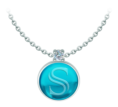Pendentif personnalisé en argent avec moissanite et initiale gravée en cristal (Bleu)Referencia: CO2012Pendentif en argent sterling avec un cabochon en verre coloré de 18x18mm personnalisé avec votre initiale gravée et une moissanite de 5mm taillée en brillant.La moissanite est une pierre précieuse créée en laboratoire qui a gagné une place spéciale dans la joaillerie en raison de sa beauté et de ses qualités uniques. Elle éblouit par son éclat semblable à celui d'un diamant et par sa grande résistance (9,25 sur l'échelle de Mohs).Découverte à l'origine dans une météorite à la fin du 19e siècle, cette origine 