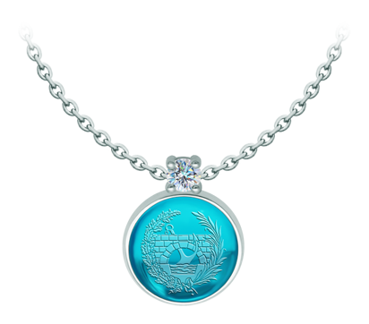 Pendentif en argent "Road Engineer" avec moissanite et verre coloré (Bleu)Referencia: CO2017Pendentif en argent sterling avec un cabochon en verre coloré de 16x16mm, avec l'anagramme du Colegio Oficial de Ingeniero de Caminos, Canales y Puertos gravé au dos du verre et une moissanite de 5mm taillée en brillant.La moissanite est une pierre précieuse créée en laboratoire qui a gagné une place spéciale dans la joaillerie en raison de sa beauté et de ses qualités uniques. Elle éblouit par son éclat semblable à celui d'un diamant et par sa grande résistance (9,25 sur l'échelle de Mohs).Découverte à l'origine dans une météorite à la fin du 19e siècle, cette origine 