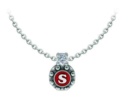 Colgante Botón Charro personalizado en plata con moissanita (Rojo)Referencia: CO2032Colgante fabricado en plata de ley personalizado con inicial de su nombre esmaltada al horno acompañado de una moissanita talla brillante de 5mm engastada.La moissanita es una gema preciosa creada en laboratorio que se ha ganado un lugar especial en la joyería por su belleza y cualidades únicas, deslumbra por su brillo superior al del diamante y su gran resistencia (9,25 en la escala de Mohs).Descubierta originalmente en un meteorito a finales del siglo XIX, y ese origen “estelar” le otorga un encanto singular.Llena de destellos únicos, combina lujo y elegancia en una sola joya.Medida: 12x12mm.