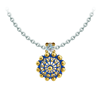 Colgante Boton Charro chapado en oro esmaltado con moissanita (Azul)
Referencia: CO2040
Colgante chapado en oro esmaltado al horno, acompañado de una moissanita talla brillante de 5mm engastada.
La moissanita es una gema preciosa creada en laboratorio que se ha ganado un lugar especial en la joyería por su belleza y cualidades únicas, deslumbra por su brillo superior al del diamante y su gran resistencia (9,25 en la escala de Mohs).
Descubierta originalmente en un meteorito a finales del siglo XIX, y ese origen “estelar” le otorga un encanto singular.
Llena de destellos únicos, combina lujo y elegancia en una sola joya.
Medida: 16x16mm. Colgante Boton Charro chapado en oro esmaltado con moissanita (Azul)
Referencia: CO2040
Colgante chapado en oro esmaltado al horno, acompañado de una moissanita talla brillante de 5mm engastada.
La moissanita es una gema preciosa creada en laboratorio que se ha ganado un lugar especial en la joyería por su belleza y cualidades únicas, deslumbra por su brillo superior al del diamante y su gran resistencia (9,25 en la escala de Mohs).
Descubierta originalmente en un meteorito a finales del siglo XIX, y ese origen “estelar” le otorga un encanto singular.
Llena de destellos únicos, combina lujo y elegancia en una sola joya.
Medida: 16x16mm.