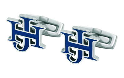 Gemelos con iniciales de plata (Azul)Referencia: GE0387Gemelos fabricados en plata de ley esmaltados a mano, personalizados con sus iniciales.Medida: 16x16mm.