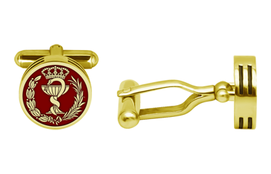 Gemelos de Farmacia chapados en oro en tres alturas (Rojo)Referencia: GE0417Gemelos con escudo de Farmacia tallado bajo relieve, esmaltados al horno, y chapados en oro, con un grueso de 4mm en tres alturas.Tenemos todas las profesiones y carreras disponibles: Abogacía (Abogado / Derecho), Agente Comercial, Aparejador, Arquitecto (Arquitectura), ATS (Enfermería), Bellas Artes, Ciencias Biológicas (Biología), Ciencias Exactas, Ciencias Físicas, Ciencias Políticas, Ciencias Políticas y Económicas, Ciencias Químicas, Comercio, Delineante, Economía, Empresariales, Farmacia, Filosofía y Letras, Geografía, Geológicas (Geología), Graduado Social, Informática, Ingeniero Agrónomo, Ingeniero de Caminos, Ingeniero Electrónico, Ingeniero de Montes, Ingeniero de Minas, Ingeniero Naval, Ingeniero Industrial Superior, Ingeniero Técnico Industrial, Ingeniero Telecomunicaciones, Ingeniero Textil, Joyero, Magisterio (Profesor), Medicina, Música, Psicología, Topógrafo (Topografía), Odontología, Óptica, Periodismo, Veterinaria.Y si no tenemos la suya, consultenos.Medida: 14x14mm.