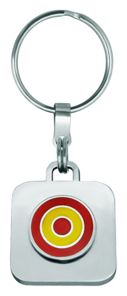 Silberner Schlüsselanhänger "Flagge von Spanien"Ref. Code: LL0215In unseren Werkstätten in Handarbeit hergestellter Schlüsselanhänger aus poliertem Stahl, der sich weich anfühlt, und handemailliertem Sterlingsilber mit ewiger Garantie.Gr&ouml;&szlig;e: 31x31mm.