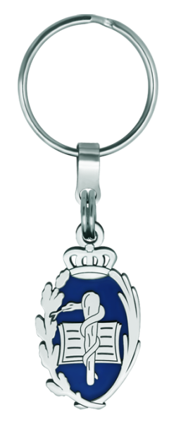 Llavero de carreras de plata y acero "Medicina" (Bleu)Referencia: LL0294Llavero exclusivo, con escudo de carrera profesional de medicina calado y tallado en plata de ley, montado sobre una base de acero esmaltada en un color.Tenemos todas las profesiones y carreras disponibles: Abogacía (Abogado / Derecho), Agente Comercial, Aparejador, Arquitecto (Arquitectura), ATS (Enfermería), Bellas Artes, Ciencias Biológicas (Biología), Ciencias Exactas, Ciencias Físicas, Ciencias Políticas, Ciencias Políticas y Económicas, Ciencias Químicas, Comercio, Delineante, Economía, Empresariales, Farmacia, Filosofía y Letras, Geografía, Geológicas (Geología), Graduado Social, Informática, Ingeniero Agrónomo, Ingeniero de Caminos, Ingeniero Electrónico, Ingeniero de Montes, Ingeniero de Minas, Ingeniero Naval, Ingeniero Industrial Superior, Ingeniero Técnico Industrial, Ingeniero Telecomunicaciones, Ingeniero Textil, Joyero, Magisterio (Profesor), Medicina, Música, Psicología, Topógrafo (Topografía), Odontología, Óptica, Periodismo, Veterinaria.Y si no tenemos la suya, consultenos.Medida: 22x36mm.