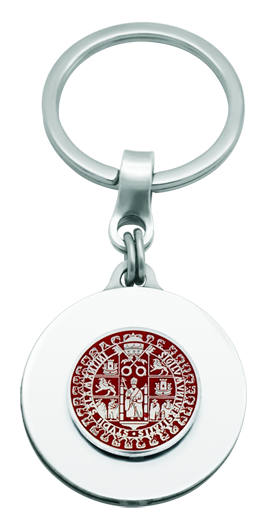 Schlüsselanhänger aus emailliertem Silber und Stahl "Schild der Universität von Salamanca" (Rot)Ref. Code: LL0314Schlüsselanhänger mit dem Wappen der Universität Salamanca, hergestellt in unseren Werkstätten in Handarbeit aus Sterlingsilber, von Hand emailliert und aus poliertem, weichem Stahl mit ewiger Garantie.Gr&ouml;&szlig;e: 30x30mm.