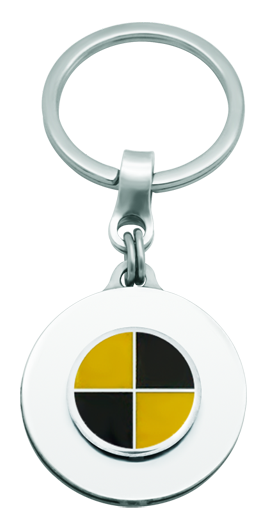 Schlüsselanhänger aus Silber und Stahl "Nautische Flagge"Ref. Code: LL0320In unseren Werkstätten in Handarbeit hergestellter Schlüsselanhänger aus poliertem Stahl, der sich weich anfühlt, und handemailliertem Sterlingsilber mit ewiger Garantie.Gr&ouml;&szlig;e: 30x30mm.