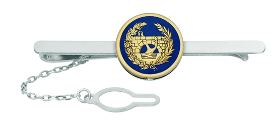 "Civil engineer" gold and steel tie barRef. Code: PA0066Tie bar made of stainless steel and hand enameled 18 carat gold.Gr&ouml;&szlig;e: 18x18mm.