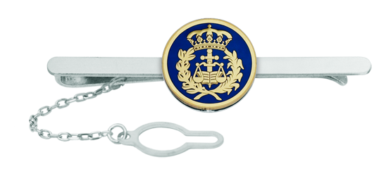 "Lawyer" gold and steel tie barRef. Code: PA0067Tie bar made of stainless steel and hand enameled 18 carat gold.Gr&ouml;&szlig;e: 18x18mm.