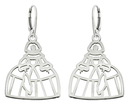 Boucles d'oreilles en acier inoxydable "Menina"Referencia: PE2587Boucles d'oreilles en acier inoxydable.Medida: 30x33mm.