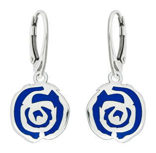 Boucles d'oreilles en argent "Rose" (Bleu)Referencia: PE2640Boucles d'oreilles Art nouveau en argent sterling, émaillées à la main.Pièces de musée inspirées des œuvres les plus représentatives des mouvements Art nouveau et Art déco, et du modernisme de la fin du XIXe siècle et du début du XXe siècle.Medida: 16x16mm.