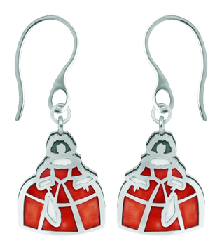 Boucles d'oreilles en argent émaillé et acier "Meninas" (Rouge)Referencia: PE3069Boucles d'oreilles Meninas en argent sterling émaillé à la main et en acier poli doux au toucher.Medida: 16x19mm.