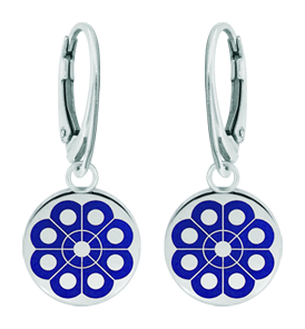 Ohrringe aus emailliertem Silber "Button Charro de Salamanca" (Blau)Ref. Code: PE3184In unseren Werkstätten handgefertigte Ohrringe aus poliertem, glattem Stahl und handemailliertem Sterlingsilber mit einer ewigen Garantie.Gr&ouml;&szlig;e: 14x14mm.