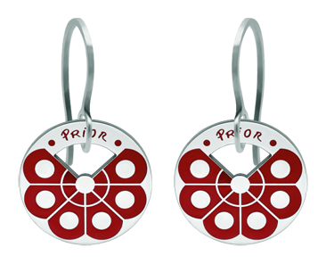 Boucles d'oreilles en argent émaillé et acier "Button Charro de Salamanca" (Rouge)Referencia: PE3188Boucles d'oreilles bouton Charro sculpté en bas-relief en argent sterling et émaillé au four.Medida: 20x20mm.