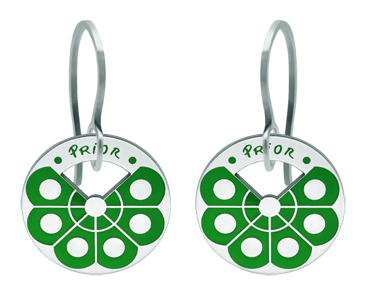 Boucles d'oreilles en argent émaillé et acier "Button Charro de Salamanca" (Vert)Referencia: PE3188Boucles d'oreilles bouton Charro sculpté en bas-relief en argent sterling et émaillé au four.Medida: 20x20mm.