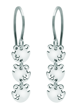 Boucles d'oreilles en argent "Silhouettes de grenouille"Referencia: PE3193Boucles d'oreilles en argent sterling, avec 3 silhouettes de grenouilles de 8 mm reliées entre elles.Medida: 8x8mm.