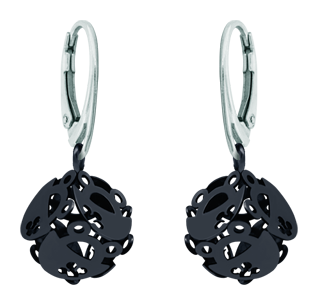 "Cube of frogs" ruthenium plated earringsRef. code: PE3218Ruthenium plated earrings, with frogs as a cube.Size: 10x10mm.