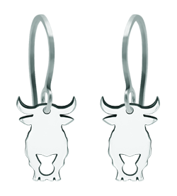 "Bulls" silver earringsRef. code: PE3238Earrings made of sterling silver.Size: 12x16mm.