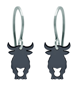 "Bulls" ruthenium earringsRef. code: PE3240Ruthenium plated earrings.Size: 12x16mm.