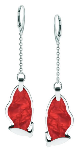Pendientes de Mariposas Art Déco de acero y nácar (Rojo)Referencia: PE3305Pendientes fabricados en acero pulido suave al tacto y celulosa de nácar.Piezas de museo inspiradas en las obras mas representativas del movimiento Art Nouveau y Art Déco, y del modernismo de finales del siglo XIX y principios del siglo XX.Medida: 18x37mm.