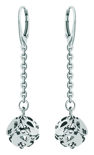 "Cube of frogs" silver earrings (Steel)Ref. code: PE3309Earrings made of sterling silver, with frogs as a cube.Size: 10x10mm.