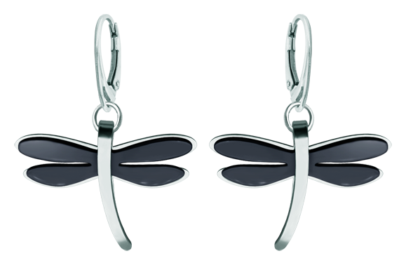 Steel and ruthenium Arribes dragonflies earringsRef. code: PE3319Earrings made of polished steel smooth to the touch and plated in ruthenium.Joaquín Prior has designed these earrings inspired by the native dragonflies of the Arribes de Duero natural park in Salamanca.Size: 34x26mm.