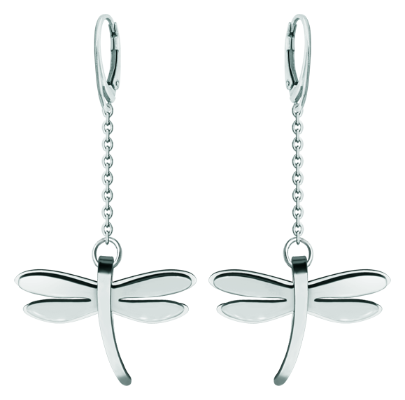 Art-Deco-Libellen-Ohrringe aus rostfreiem StahlRef. Code: PE3321Ohrringe aus poliertem Edelstahl, die sich weich anfühlen.Museumsstücke, die von den repräsentativsten Werken des Jugendstils, des Art déco und des Modernismus des späten 19. und frühen 20. Jahrhunderts inspiriert sind.Gr&ouml;&szlig;e: 34x26mm.