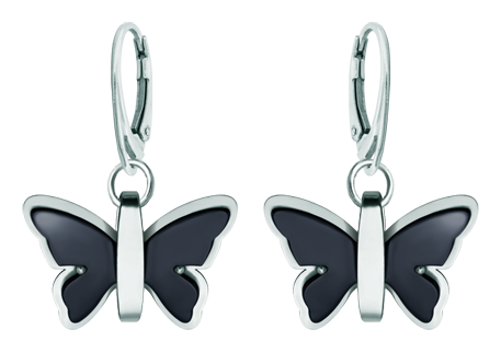 Boucles d'oreilles papillon Art déco en acier inoxydable et ruthéniumReferencia: PE3327Boucles d'oreilles en acier inoxydable poli, lisse au toucher et plaqué ruthénium.Pièces de musée inspirées des œuvres les plus représentatives des mouvements Art nouveau et Art déco, et du modernisme de la fin du XIXe siècle et du début du XXe siècle.Medida: 26x18mm.