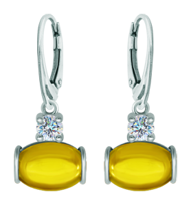 Pendientes de plata con moissanita y cristal de colores (Amarillo)Referencia: PE3346Pendientes fabricados en plata de ley con un cabujón de cristal de colores de 14x10mm y una moissanita talla brillante de 5mm engastada.La moissanita es una gema preciosa creada en laboratorio que se ha ganado un lugar especial en la joyería por su belleza y cualidades únicas, deslumbra por su brillo superior al del diamante y su gran resistencia (9,25 en la escala de Mohs).Descubierta originalmente en un meteorito a finales del siglo XIX, y ese origen “estelar” le otorga un encanto singular.Llena de destellos únicos, combina lujo y elegancia en una sola joya.Medida: 14x10mm.