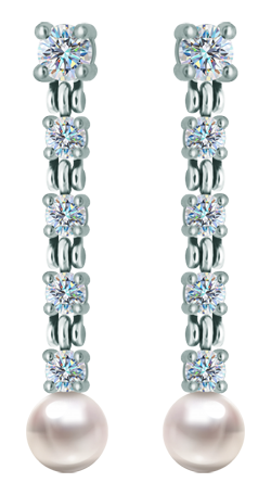 Boucles d'oreilles en argent, moissanite et perlesReferencia: PE3350Boucles d'oreilles en argent sterling avec des moissanites de 7mm et 5mm de taille brillante et une perle de 10mm.La moissanite est une pierre précieuse créée en laboratoire qui a gagné une place spéciale dans la joaillerie en raison de sa beauté et de ses qualités uniques. Elle éblouit par son éclat semblable à celui d'un diamant et par sa grande résistance (9,25 sur l'échelle de Mohs).Découverte à l'origine dans une météorite à la fin du 19e siècle, cette origine 