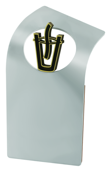 "UNESID" steel plaqueRef. code: PL0411Plaque made of stainless steel.Size: 120x220mm.