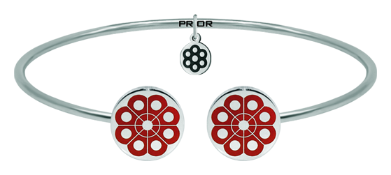 Pulsera de plata esmaltada y acero "Botones Charros de Salamanca" (Rojo)Referencia: PU2532Pulsera fabricada en plata de ley, con botón charro esmaltado, montado sobre una base de acero quirúrgico.Medida: 14x14mm.