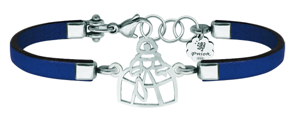 Bracelet en argent et en cuir "Menina" (Bleu)Referencia: PU2657Bracelet Menina sculpté en acier poli, lisse au toucher, avec bracelet en cuir de 3 mm. Un travail artisanal très soigné avec une garantie éternelle.Inspiré par les classiques Ménines de Vélasquez exposées au musée du Prado à Madrid.Medida: 16x19mm.