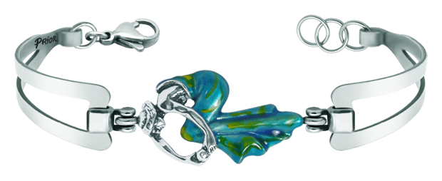 Pulsera Art Nouveau de plata y acero "Mujer sentada"Referencia: PU2675Pulsera Art Nouveau fabricada en plata de ley esmaltada a mano con brazalete de acero.Piezas de museo inspiradas en las obras mas representativas del movimiento Art Nouveau y Art Déco, y del modernismo de finales del siglo XIX y principios del siglo XX.Medida: 31x18mm.