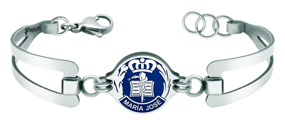 "Medicina" customized silver and steel bracelet (Blue)Ref. code: PU2699Stainless steel bracelet with the Medicine shield personalized with your name carved under relief in sterling silver and enameled in the oven.We have all professions and careers available: Advocacy (Lawyer / Law), Commercial Agent, Quantity Surveyor, Architect (Architecture), ATS (Nursing), Fine Arts, Biological Sciences (Biology), Exact Sciences, Physical Sciences, Political Sciences, Political and Economic Sciences, Chemical Sciences, Commerce, Draftsman, Economics, Business, Pharmacy, Philosophy and Letters, Geography, Geological (Geology), Social Graduate, Computer Science, Agricultural Engineering, Civil Engineering, Electronic Engineering, Forestry Engineering, Mining Engineering, Naval Engineering, Higher Industrial Engineering, Industrial Technical Engineering, Telecommunications Engineering, Textile Engineering, Jewelry, Teaching, Medicine, Music, Psychology, Topography, Dentistry, Optics, Journalism, Veterinary Medicine.And if we don't have yours, please contact us.Size: 19x16mm.