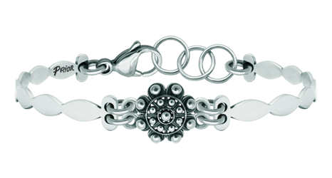 Bracelet en argent et acier inoxydable Bouton CharroReferencia: PU2739Bracelet en acier inoxydable avec bouton charro en argent sterling.Medida: 12x12mm.